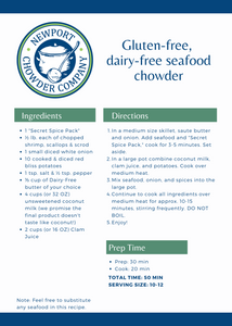 Gluten-free, Dairy-free Seafood Chowder