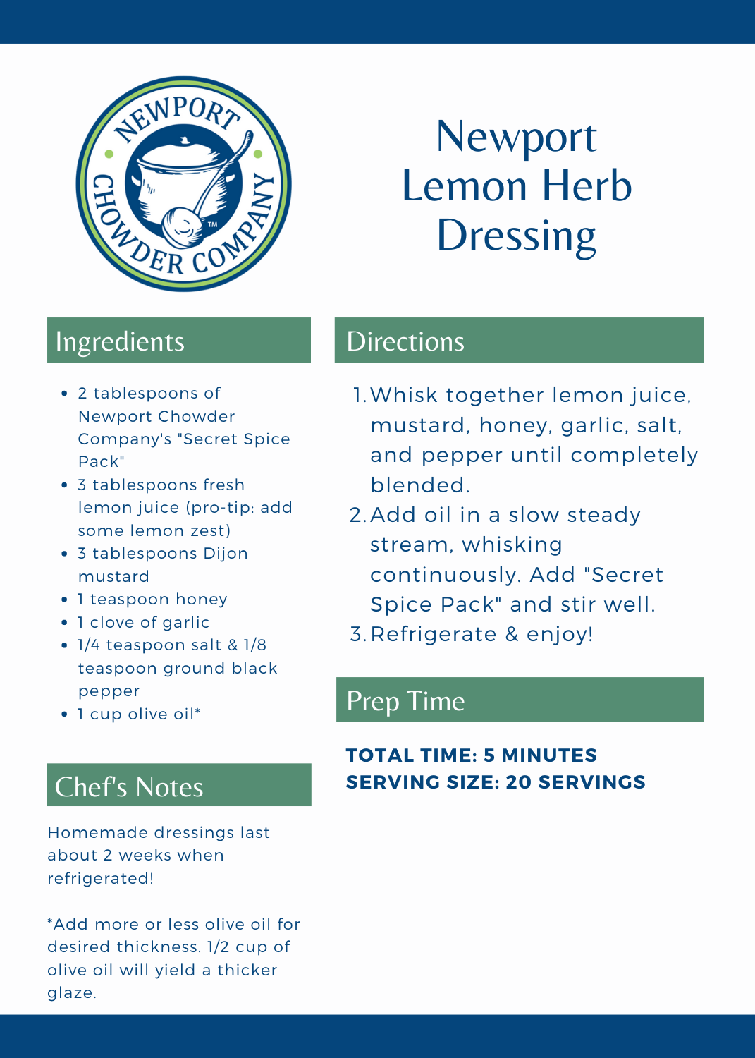 Lemon Herb Dressing